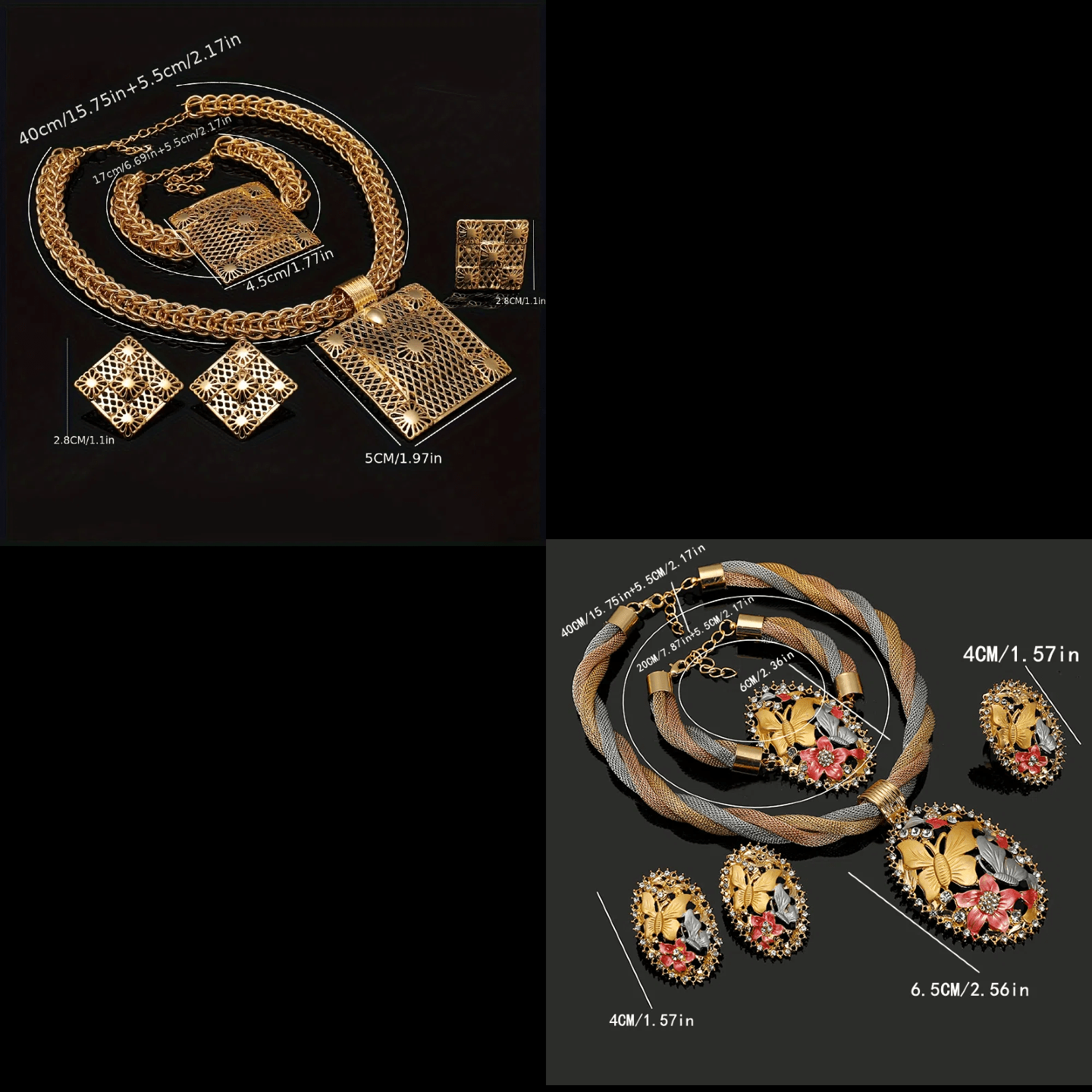Middle Eastern Classic 10pc Butterfly Jewelry Set, Gift Ready
